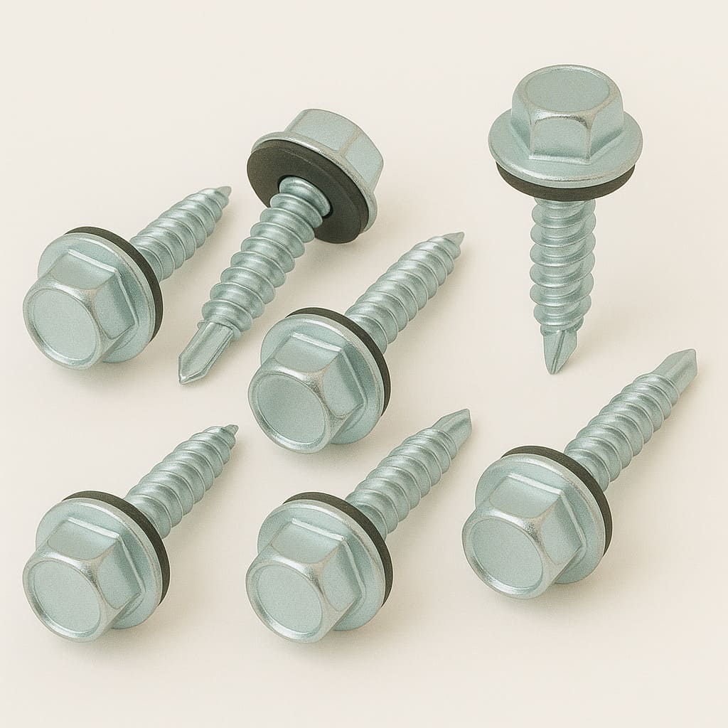 Tornillo hexagonal punta broca con arandela de neopreno